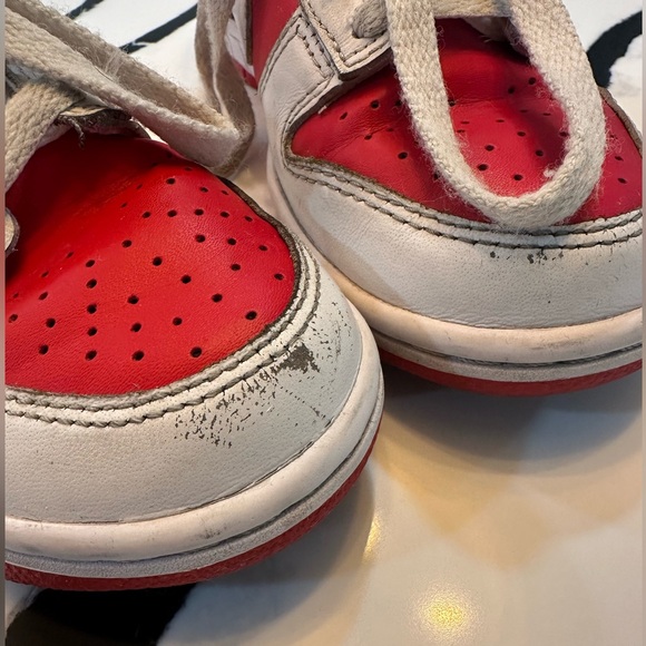 Nike Dunk Low - Red / White - Big Kids 3.5Y - Picture 5 of 7